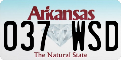 AR license plate 037WSD