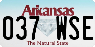 AR license plate 037WSE