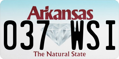 AR license plate 037WSI