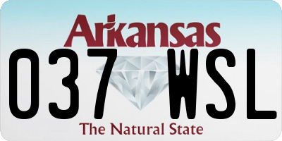 AR license plate 037WSL