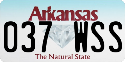 AR license plate 037WSS
