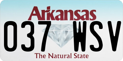 AR license plate 037WSV