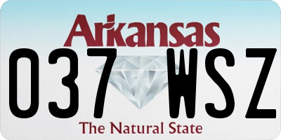 AR license plate 037WSZ