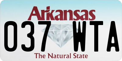AR license plate 037WTA