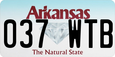 AR license plate 037WTB