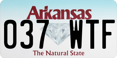 AR license plate 037WTF