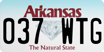 AR license plate 037WTG