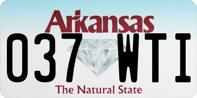 AR license plate 037WTI