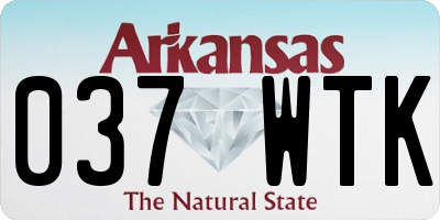 AR license plate 037WTK