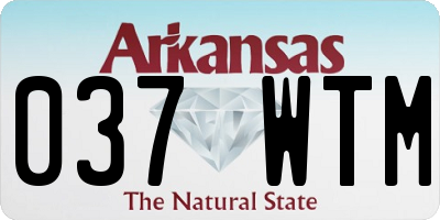 AR license plate 037WTM