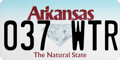 AR license plate 037WTR