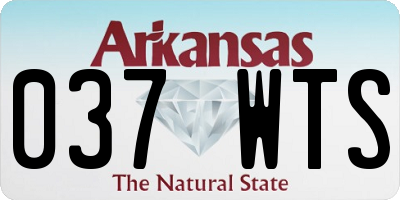 AR license plate 037WTS