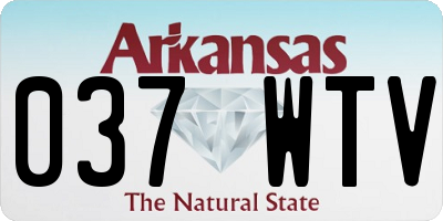 AR license plate 037WTV