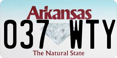 AR license plate 037WTY