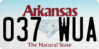 AR license plate 037WUA