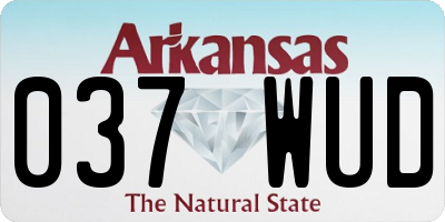 AR license plate 037WUD