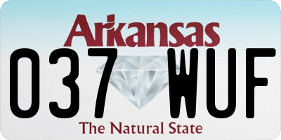 AR license plate 037WUF