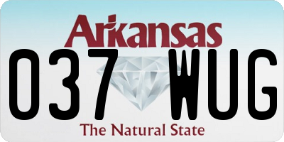 AR license plate 037WUG