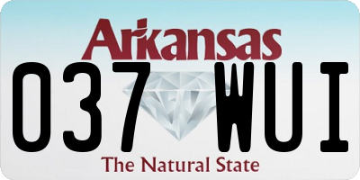 AR license plate 037WUI