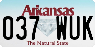 AR license plate 037WUK