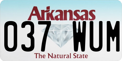 AR license plate 037WUM