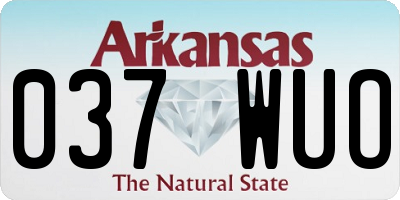 AR license plate 037WUO