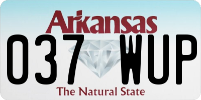 AR license plate 037WUP