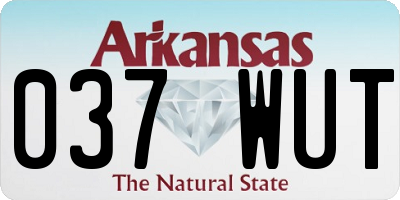 AR license plate 037WUT