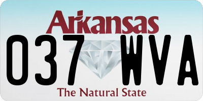 AR license plate 037WVA