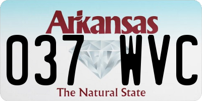 AR license plate 037WVC