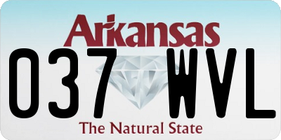 AR license plate 037WVL