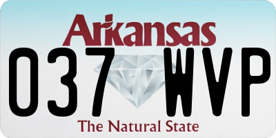 AR license plate 037WVP