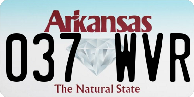 AR license plate 037WVR