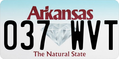 AR license plate 037WVT