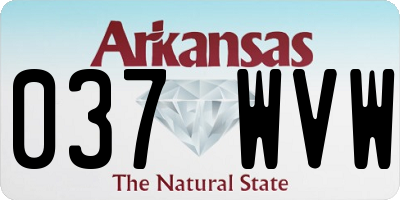 AR license plate 037WVW