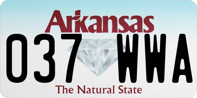 AR license plate 037WWA