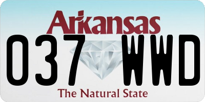 AR license plate 037WWD