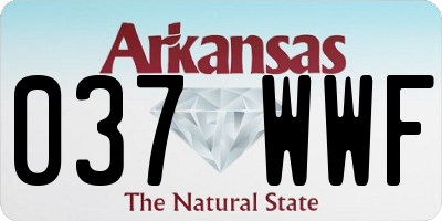 AR license plate 037WWF