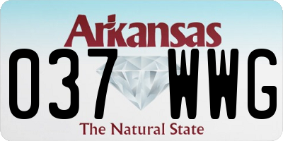 AR license plate 037WWG