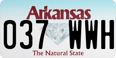 AR license plate 037WWH