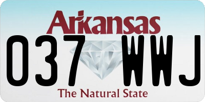 AR license plate 037WWJ