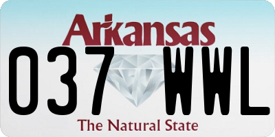 AR license plate 037WWL