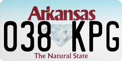 AR license plate 038KPG