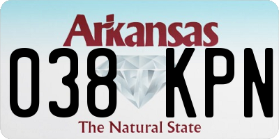 AR license plate 038KPN