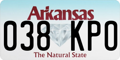 AR license plate 038KPO