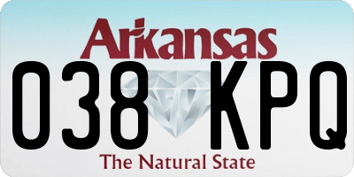 AR license plate 038KPQ