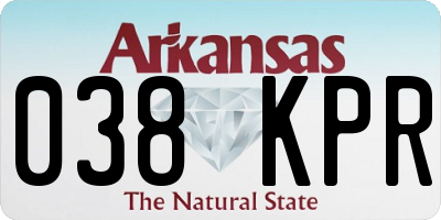 AR license plate 038KPR