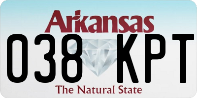 AR license plate 038KPT