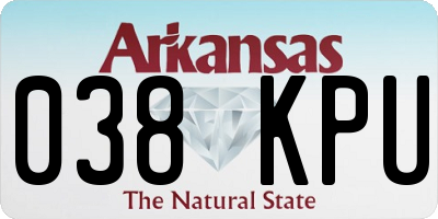 AR license plate 038KPU