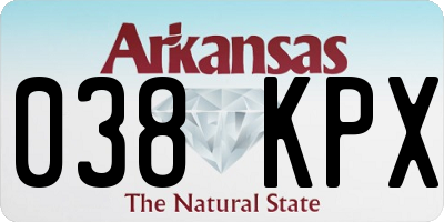 AR license plate 038KPX